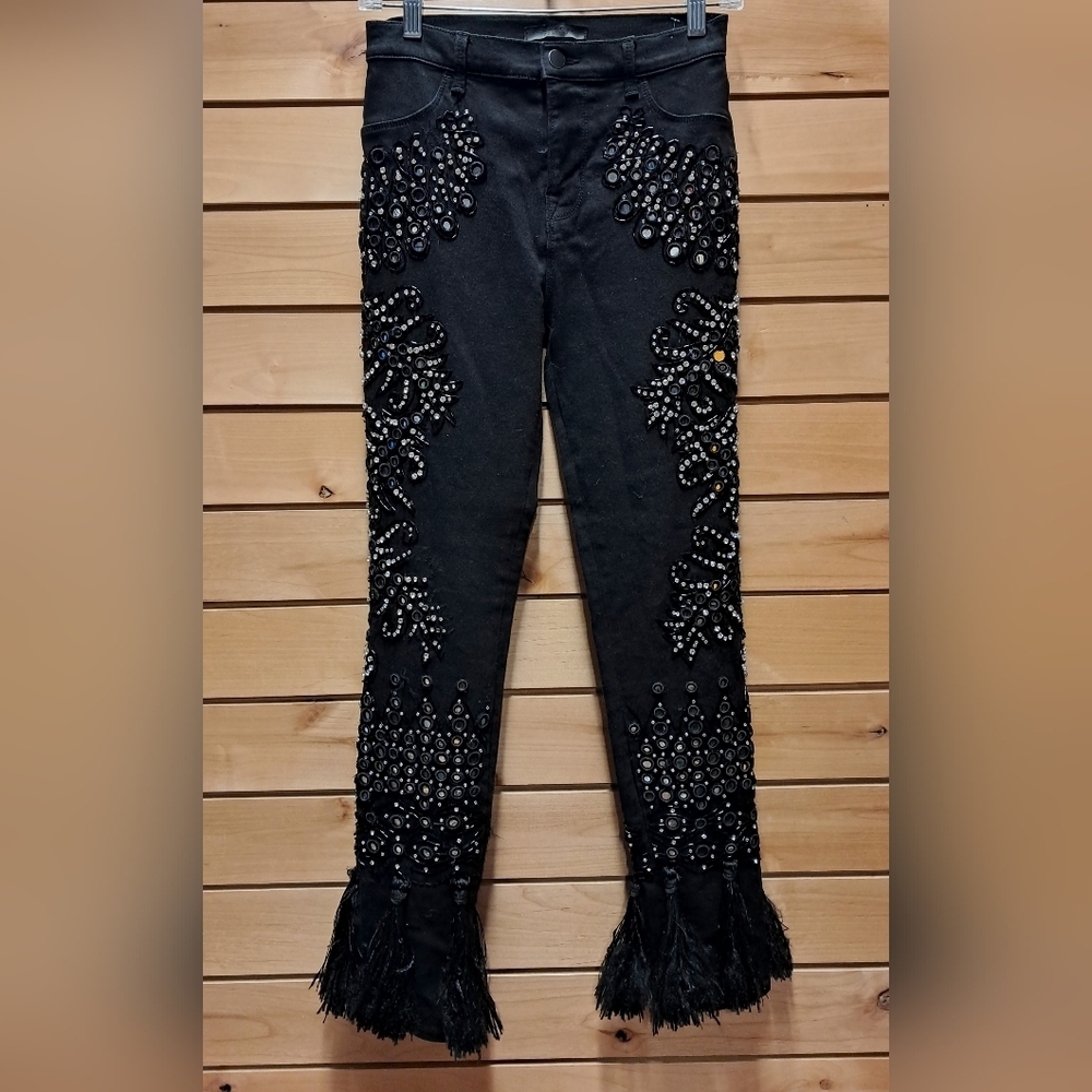 Amen Couture Beaded Tassel Jeans Size 8